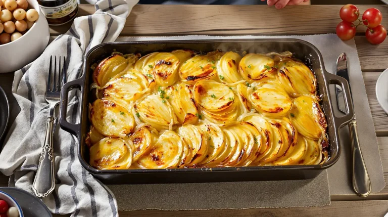 Ce gratin ultra simple pommes, oignons, bouillon… encore plus gourmand qu’un dauphinois