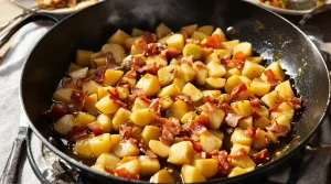 « Je la prépare en 10 minutes pour toute la famille » : ma poêlée poireaux-pommes-lardons ultra simple et rapide